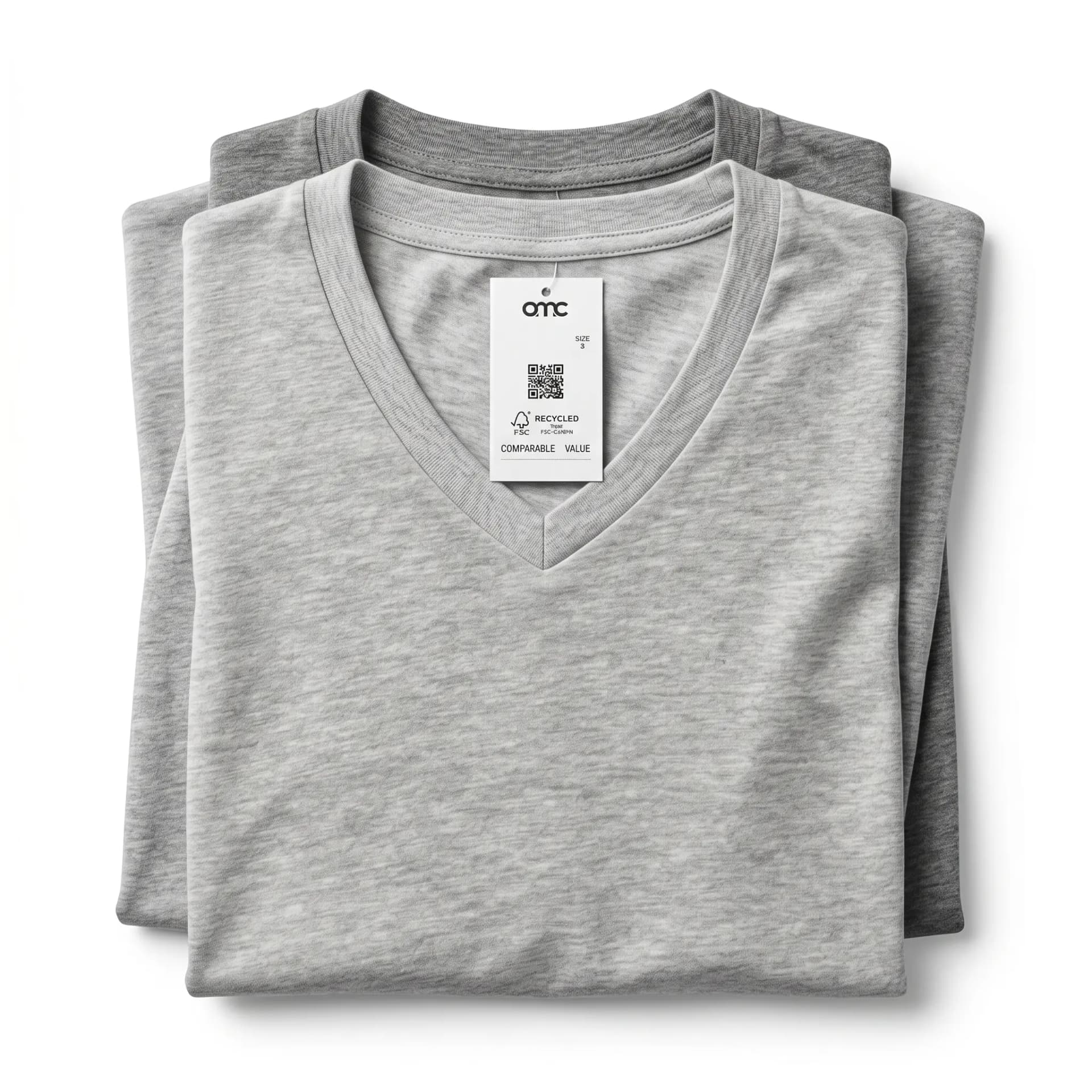 OMC Washed V-Neck Cotton T-Shirt
